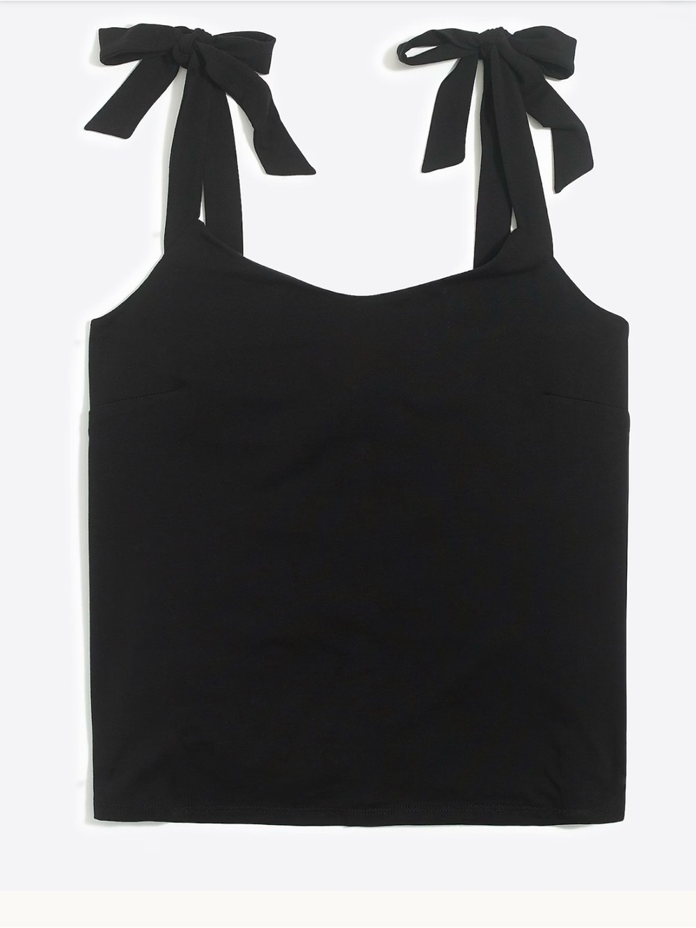 J. Crew Cotton Cami Black Tie-Shoulder NWT size xs